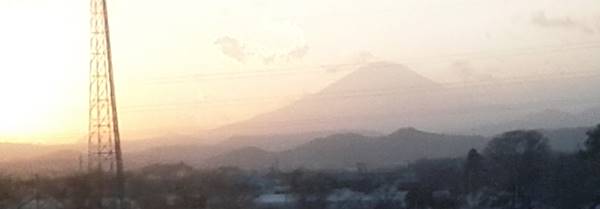 日の入り富士